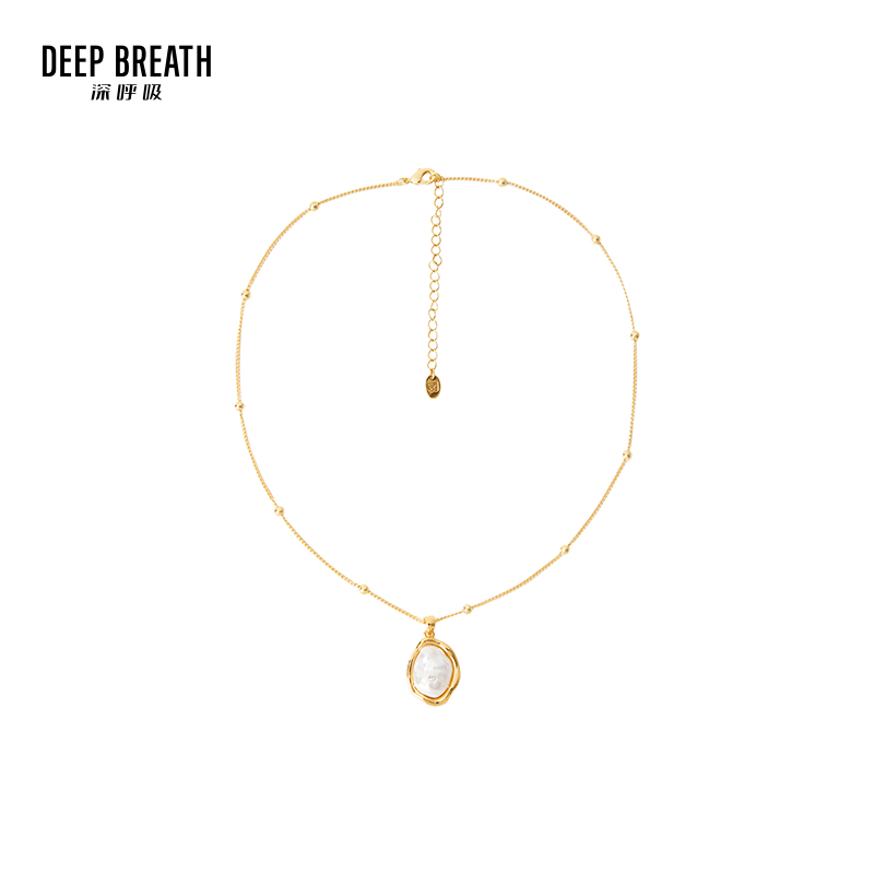 DEEP BREATH深呼吸配饰 质感异型珠吊坠锁骨项链A900181