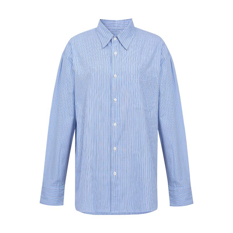 蓝条纹-衬衫