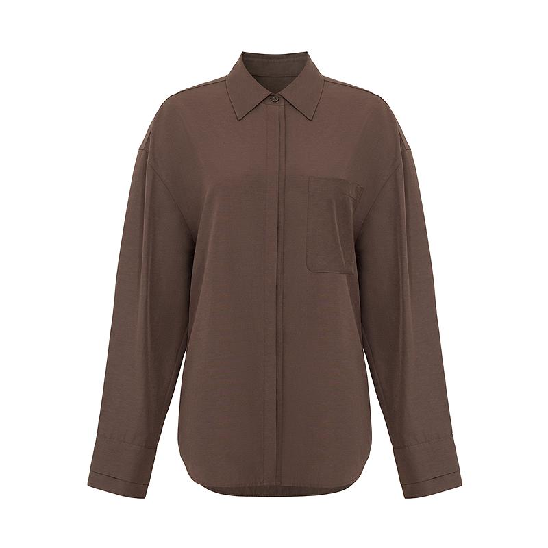 棕-衬衫
