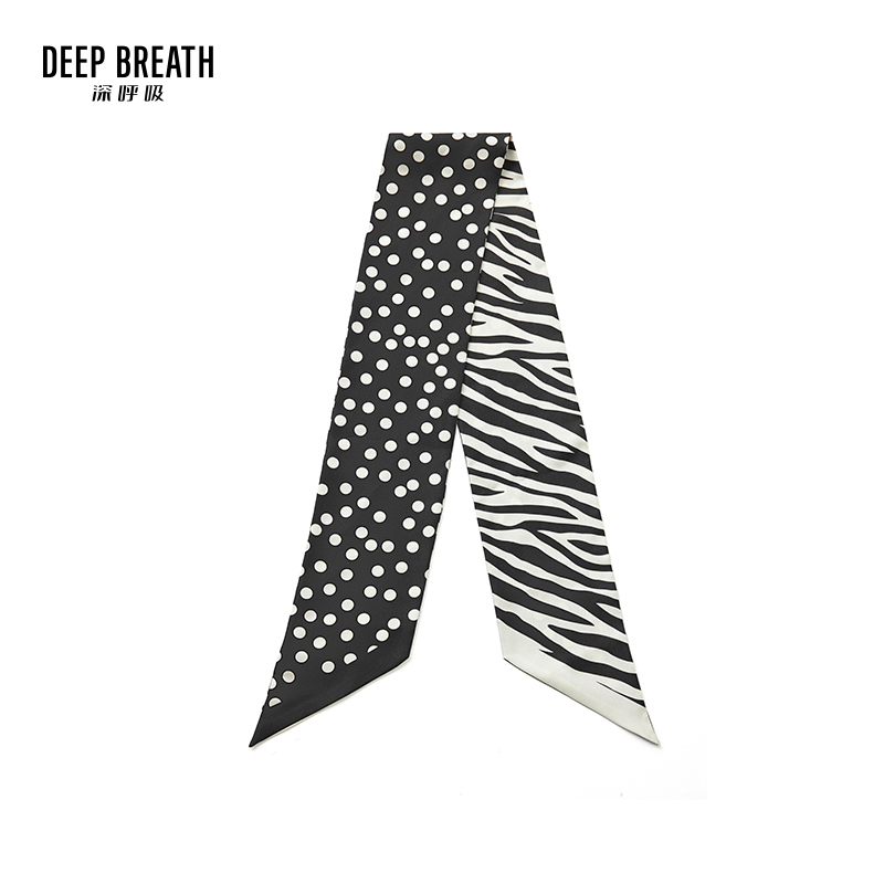DEEP BREATH深呼吸配饰 斑马纹波点桑蚕丝丝巾A800105