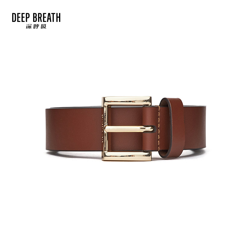 DEEP BREATH深呼吸配饰 方扣经典牛皮腰带皮带A900113