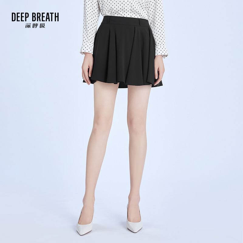 DEEP BREATH深呼吸女装 简约休闲百褶短裙裤A100098