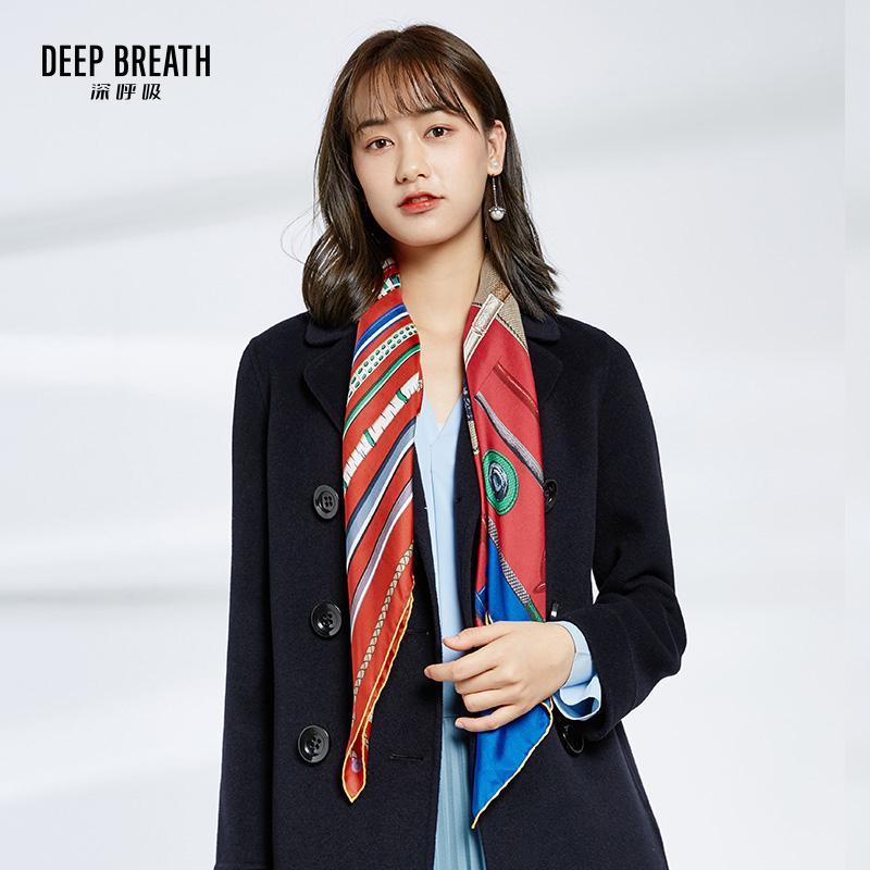 DEEP BREATH深呼吸配饰 简约易搭花色图案丝绸桑蚕丝丝巾A800020