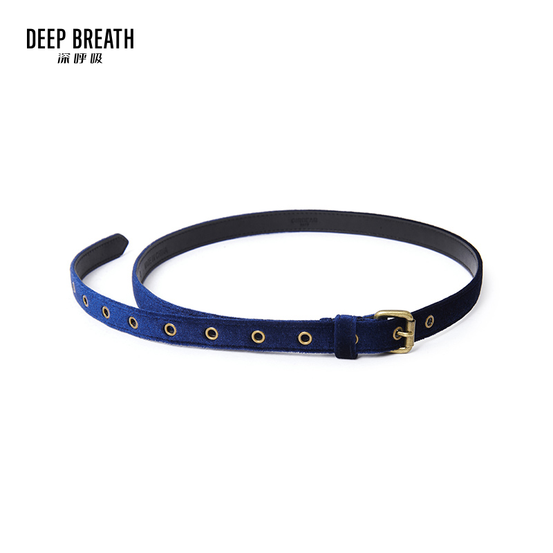 DEEP BREATH深呼吸配饰 天鹅绒复古牛皮腰封皮带A900078